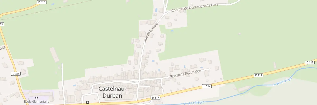 Plan du 64 Le Village à Castelnau-Durban