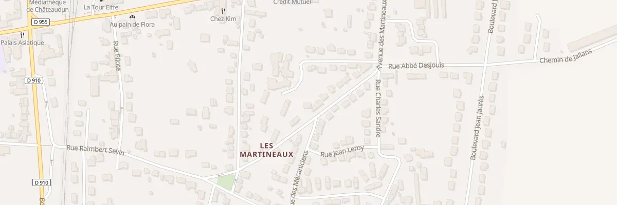 Plan du 10 Av des Martineaux à Châteaudun