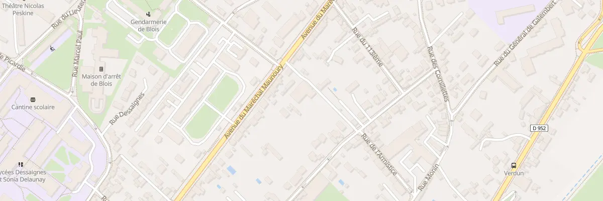 Plan du 91 Av du Maréchal Maunoury à Blois