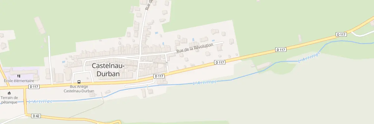 Plan du 97 Le Village à Castelnau-Durban