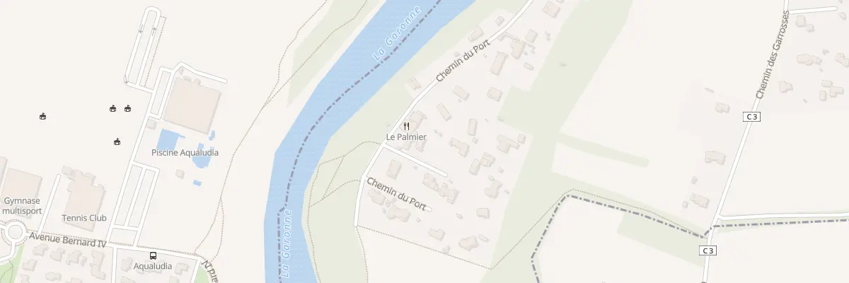 Plan du 54 Che du Port à Saubens