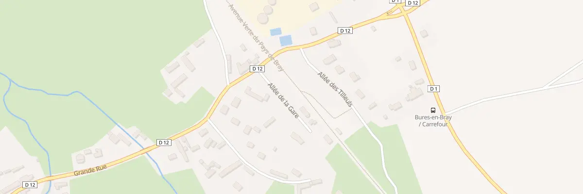 Plan du 1B All de la Gare à Bures-en-Bray