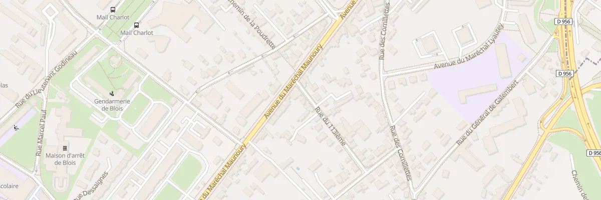 Plan du 18 Rue du Cent Treizieme à Blois