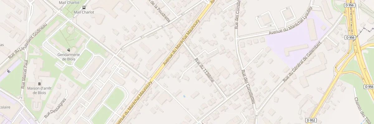 Plan du 14 Rue du Cent Treizieme à Blois