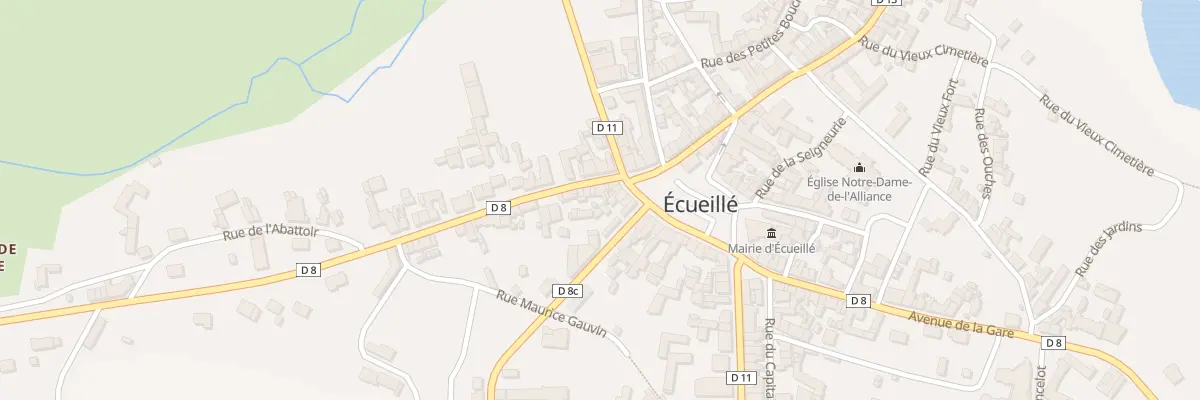 Plan du 2 Rue des Moulins à Écueillé