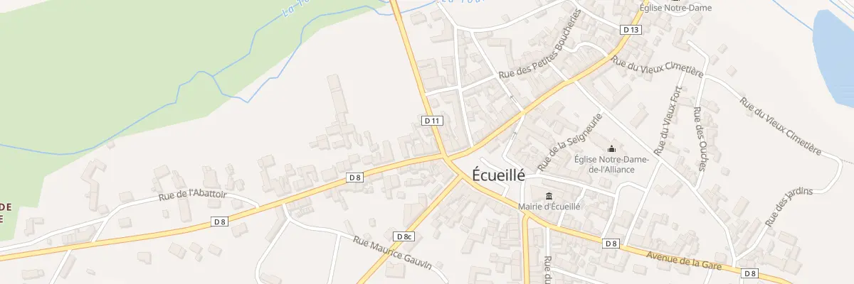 Plan du 1 Rue des Moulins à Écueillé