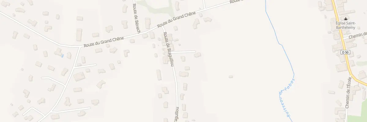 Plan du 89 Rte de Braguillou à Fabas