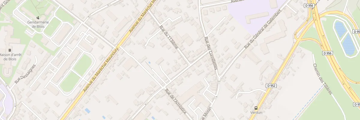 Plan du 4 Rue du Cent Treizieme à Blois
