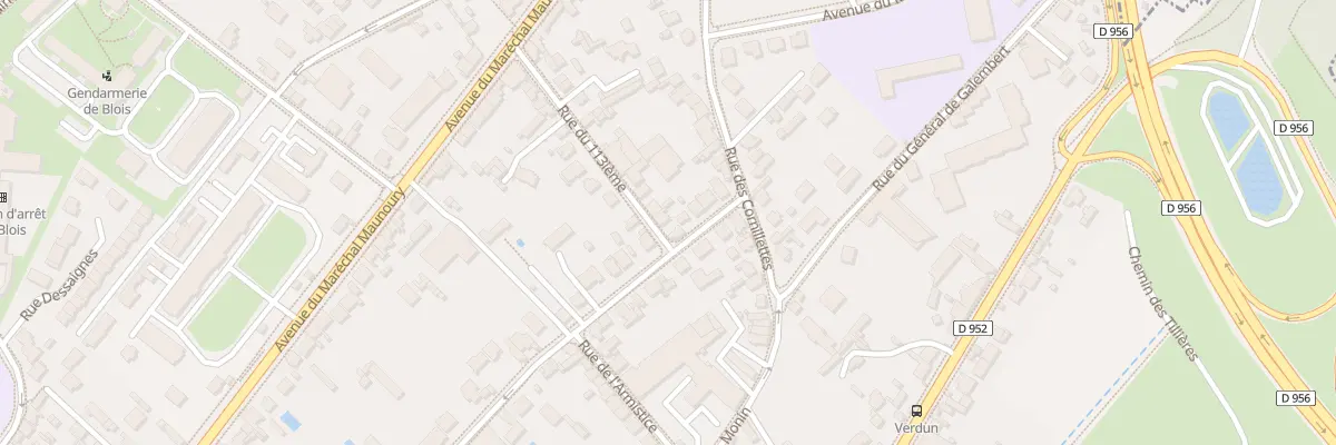 Plan du 1 Rue du Cent Treizieme à Blois