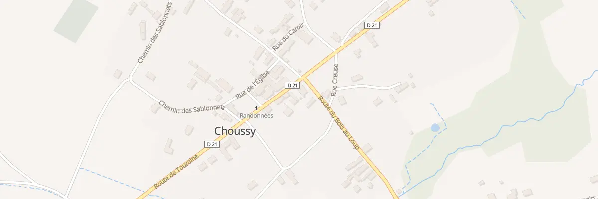 Plan du 1 Rte de Touraine à Choussy