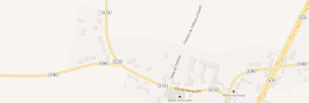 Plan du 9T Rue de Moresville à Flacey