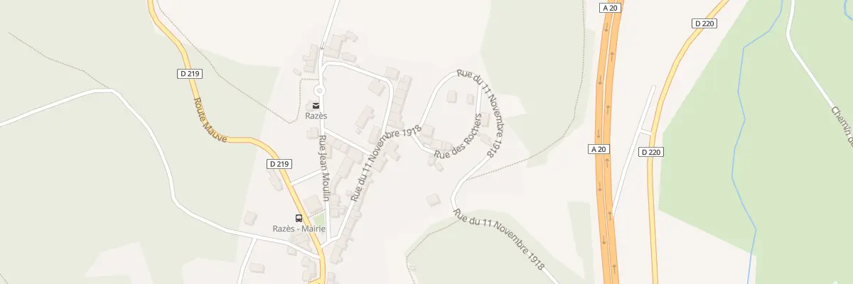 Plan du 1 Rue des Rochers à Razès