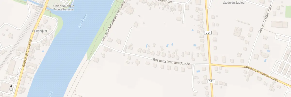 Plan du 1330 Rue de la Premiere Armee à Montauban
