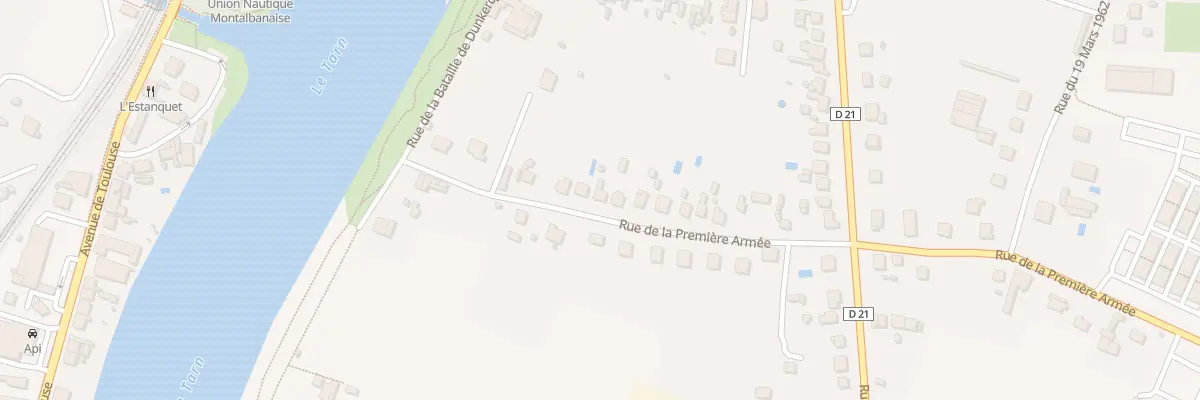 Plan du 1320 Rue de la Premiere Armee à Montauban