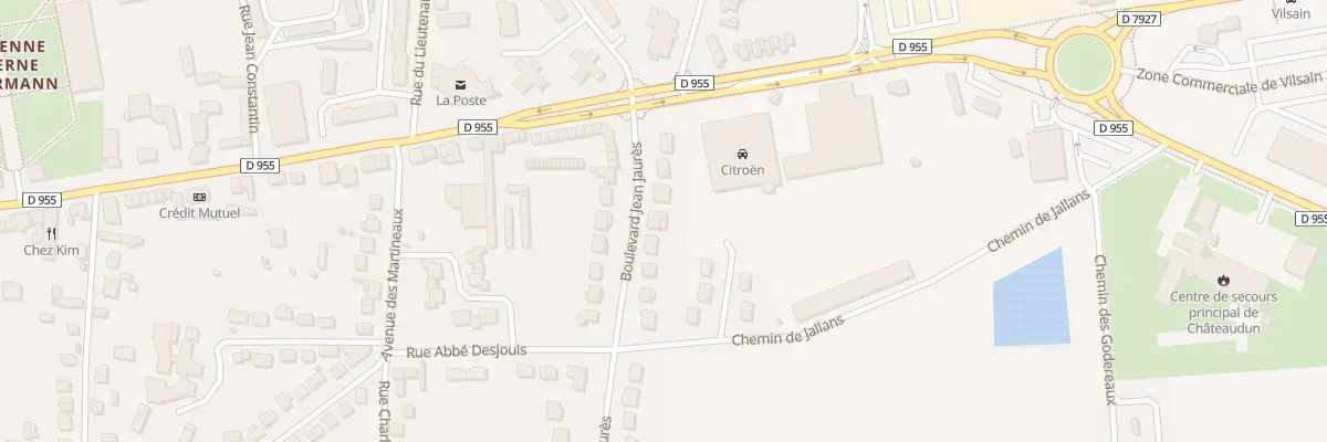 Plan du 8 Bd Jean-jaurès à Châteaudun