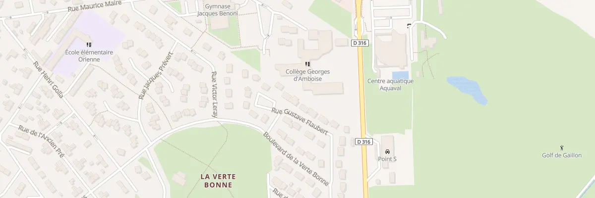 Plan du 20 Rue Gustave Flaubert à Gaillon