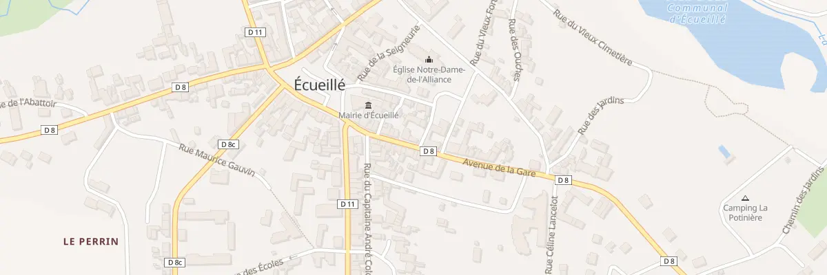 Plan du 20 Av de la Gare à Écueillé