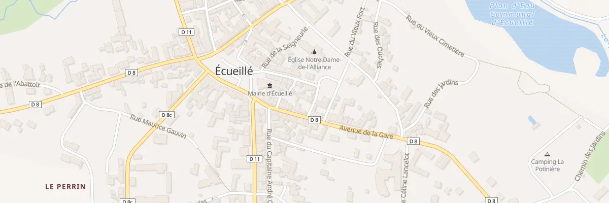 Plan du 18 Av de la Gare à Écueillé