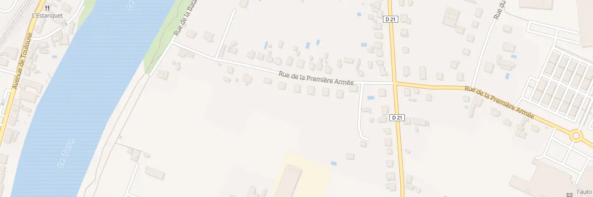 Plan du 1261 Rue de la Premiere Armee à Montauban