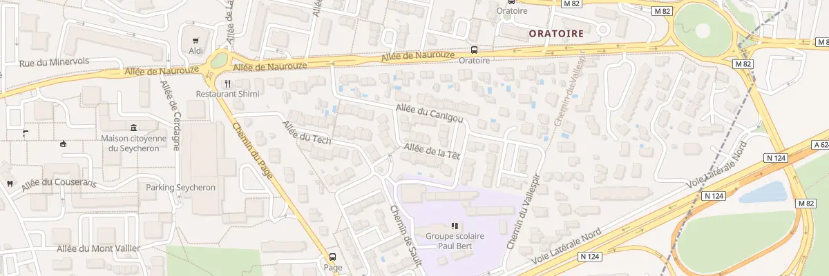 Plan du 5 All de la Têt à Colomiers