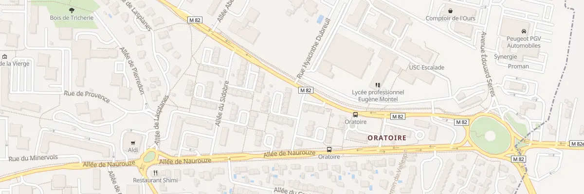 Plan du 8 All de la Montagne Noire à Colomiers