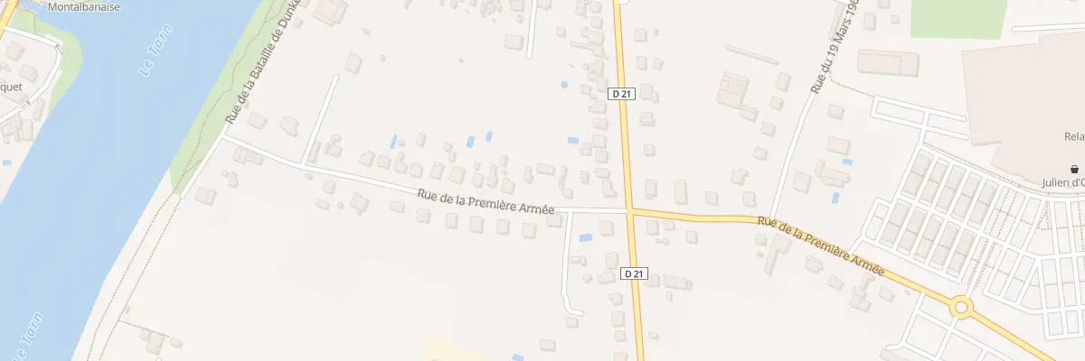 Plan du 1180 Rue de la Premiere Armee à Montauban