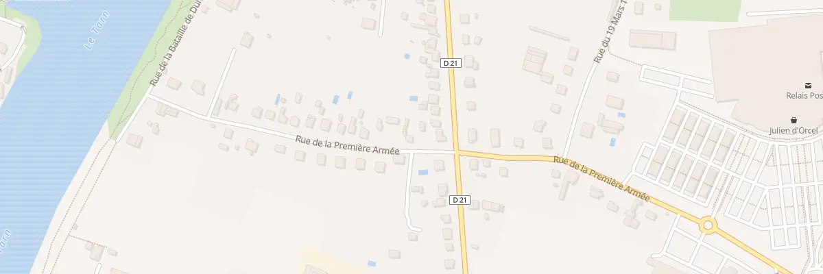 Plan du 1150 Rue de la Premiere Armee à Montauban
