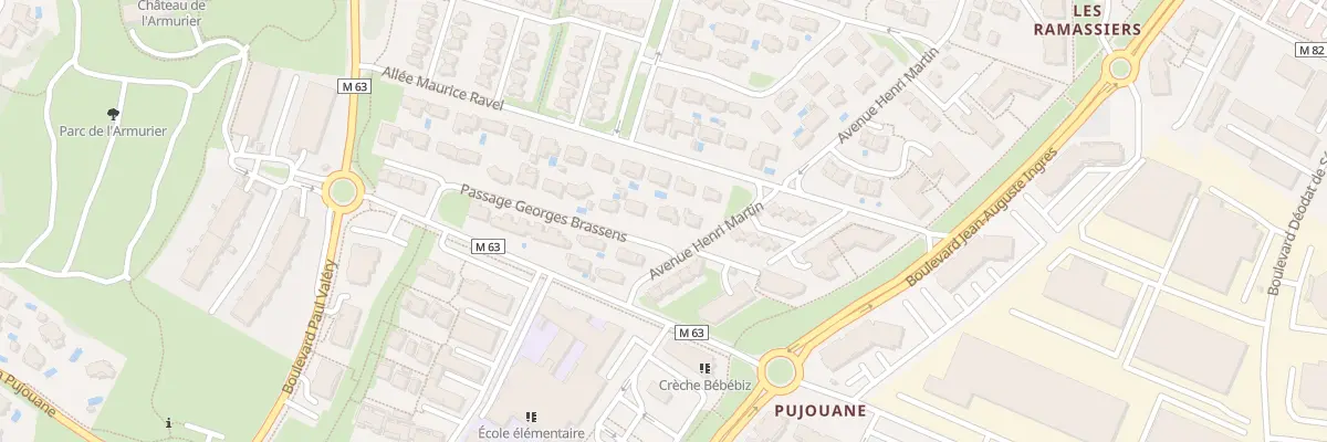 Plan du 4 Pas Georges Brassens à Colomiers