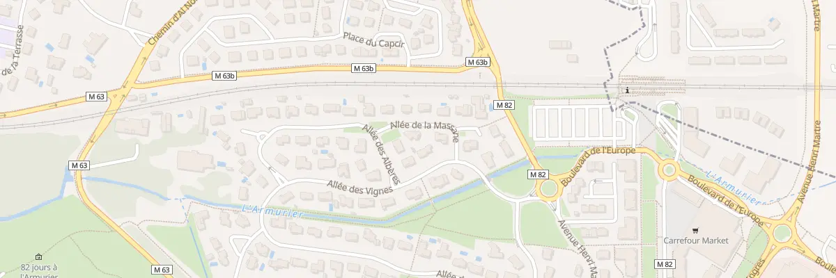 Plan du 3 All de la Massane à Colomiers