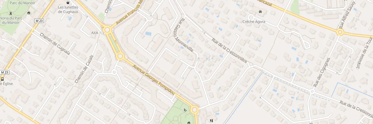 Plan du 9 Rue Gaston Monnerville à Cugnaux