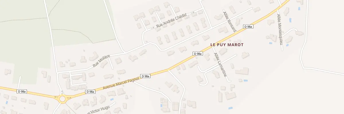 Plan du 12 Rue Molière à Feytiat