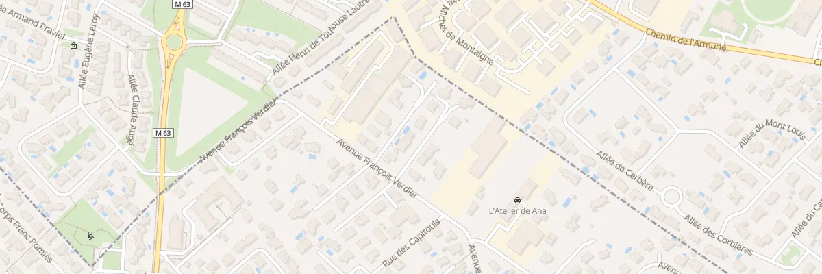 Plan du 5 Rue Achille Viadieu à Tournefeuille