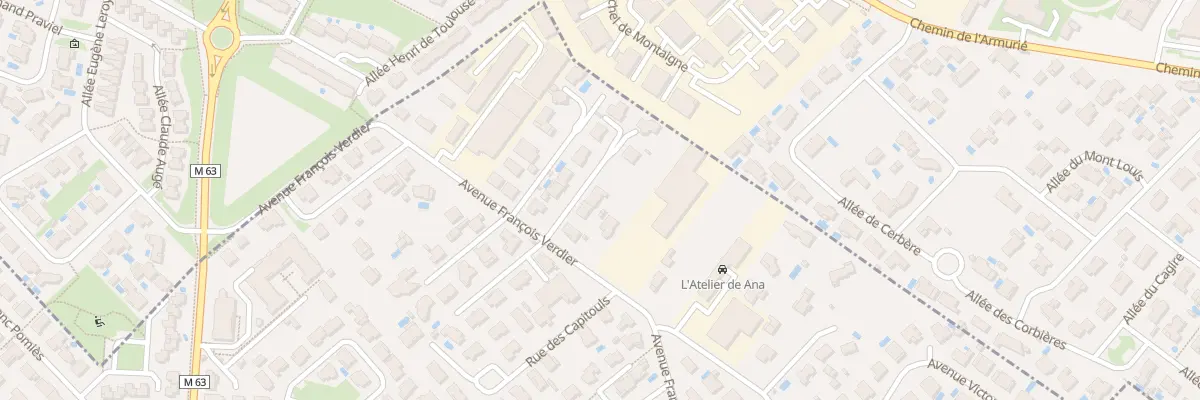 Plan du 6 Rue Achille Viadieu à Tournefeuille