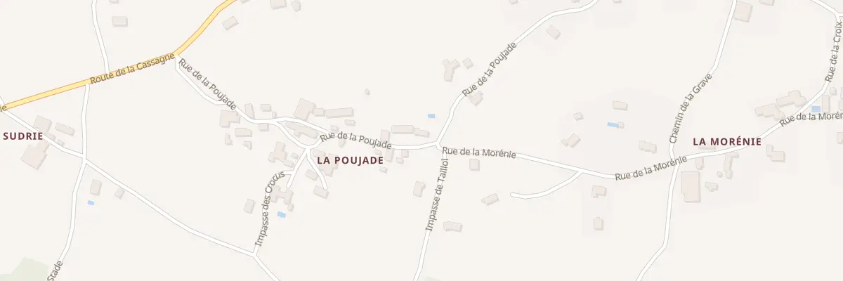 Plan du 310 Rue de la Poujade à La Dornac