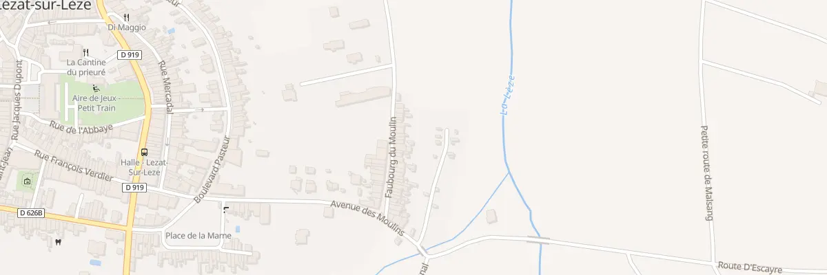 Plan du 38 Fg du Moulin à Lézat-sur-Lèze