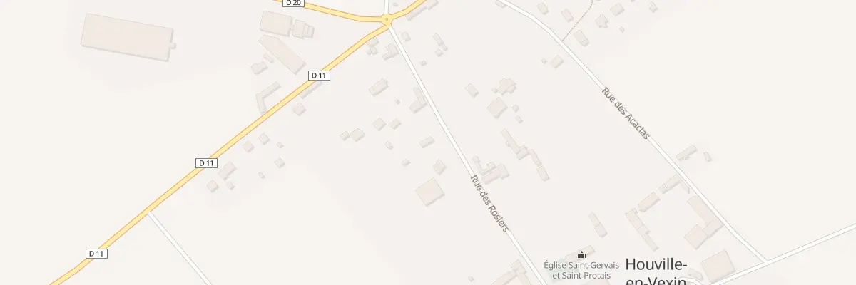 Plan du 10 Rue des Rosiers à Houville-en-Vexin