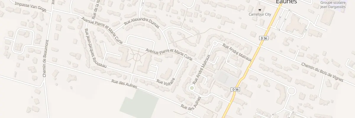 Plan du 1 Rue Voltaire à Eaunes