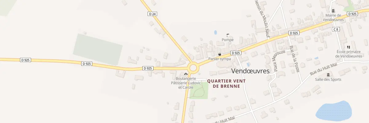 Plan du 1 Pl Saint-Jean à Vendœuvres