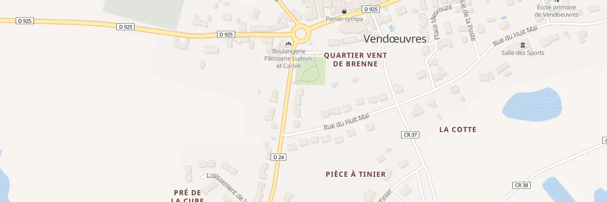 Plan du 3 Rte de Migné à Vendœuvres
