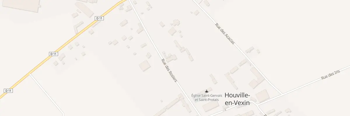 Plan du 7 Rue des Rosiers à Houville-en-Vexin