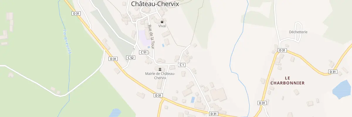 Plan du 12 Rue de la Tour à Château-Chervix