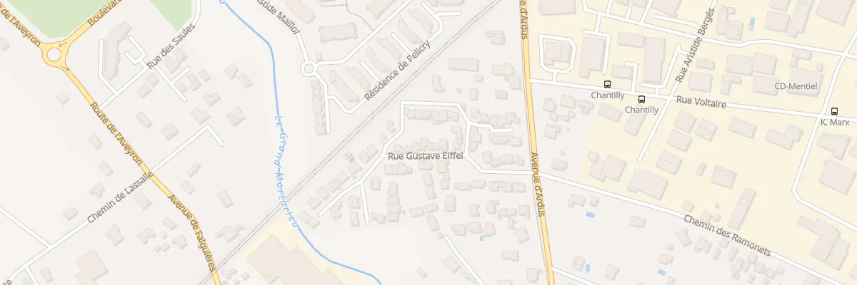Plan du 14 Rue Gustave Eiffel à Montauban