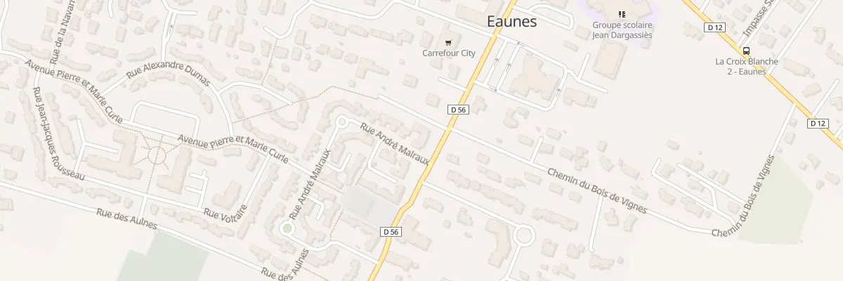 Plan du 2 Rue André Malraux à Eaunes