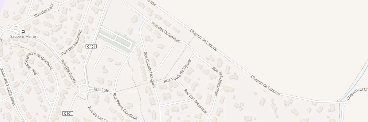 Plan du 2 Rue Paule de Viguier à Saubens