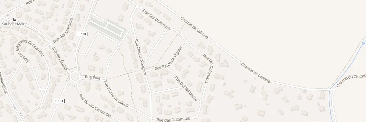 Plan du 3 Rue Paule de Viguier à Saubens