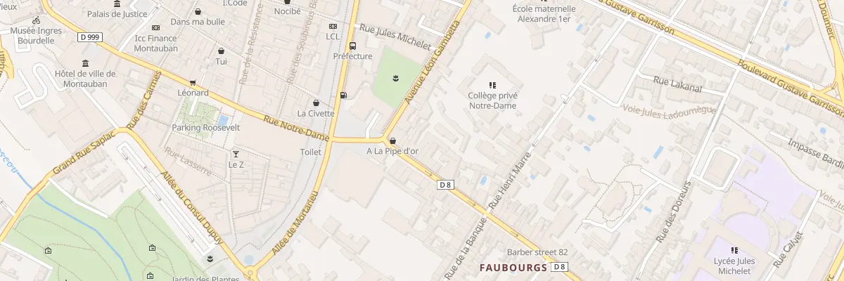 Plan du 106 Rue Faubourg Lacapelle à Montauban