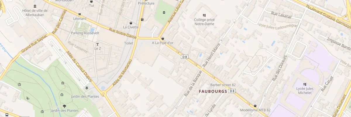 Plan du 109 Rue Faubourg Lacapelle à Montauban