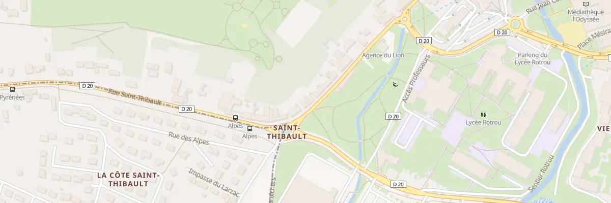 Plan du 98 Rue Saint Thibault à Dreux