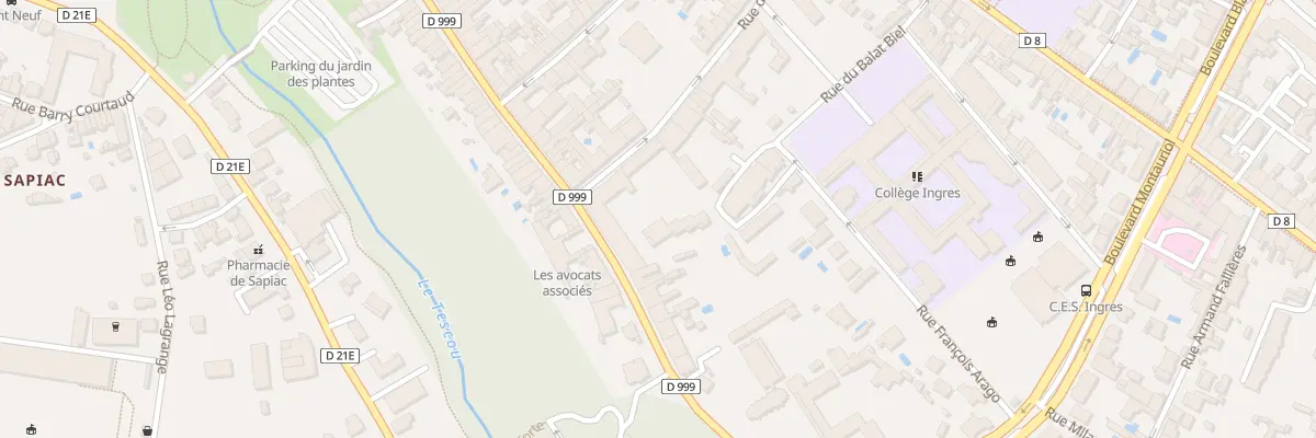 Plan du 18 Fg du Moustier à Montauban