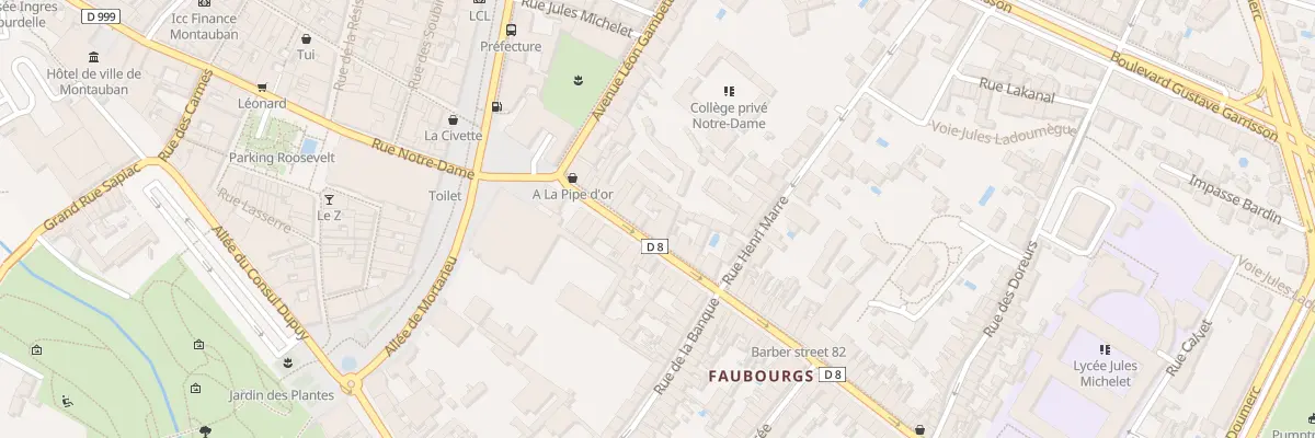 Plan du 96 Rue Faubourg Lacapelle à Montauban